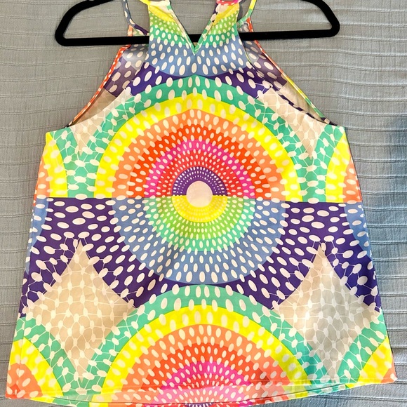 Mara Hoffman Electronic Rainbow Tank Top Medium 2010s Style - Picture 5 of 6